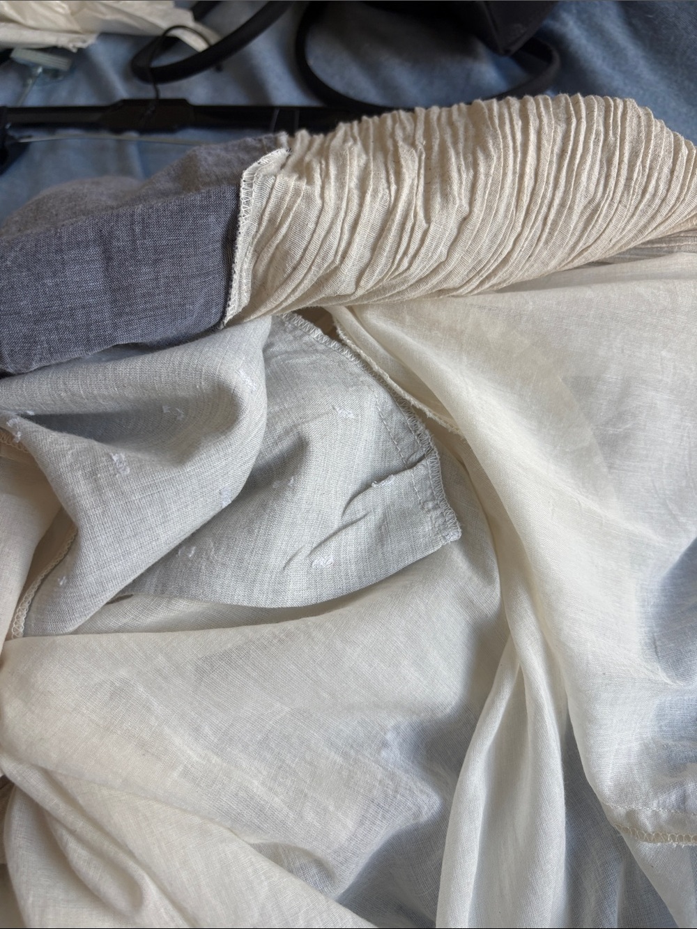 Colorblock Tiered Maxi Skirt — Cream & Gray - Picture 7 of 8